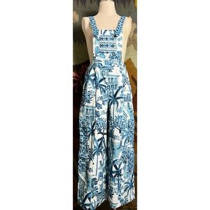 Anthropologie Farm Rio Whimsical Printed Overalls S